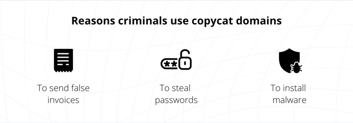 Reasons criminals use copycat domains
